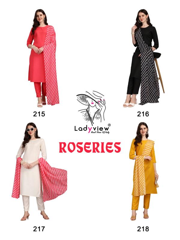 Ladyview Roseries Fancy Kurti With Bttom Dupatta Collection